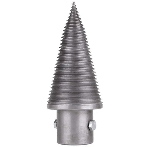Log Wood Splitter Cone Drill Bit Attachment For Hammer Drill Left Thread Steel 120mm Safe Firewood Splitter No Moving Blades