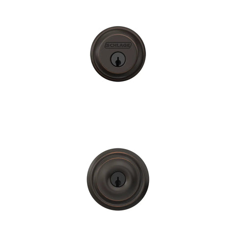 Georgian Style Front Door Deadbolt Lock In Aged Bronze Easy Install Single Cylinder Keyed Entry Built Tough For Home Security