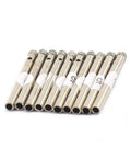 Pack of 20 5mm diamond drill bits with diamond-coated tips for glass and ceramic tile, metal shanks