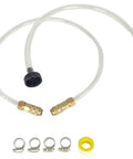 Boat Bleed Filler Kit For Seastar And BayStar Hydraulic Steering Systems with brass quick connect hose and clamps