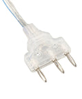 Close-up of connectors on Stainless Steel Plastic Fencing Body Cord With Transparent Foil And Epee Connecting Wire for fencing events.