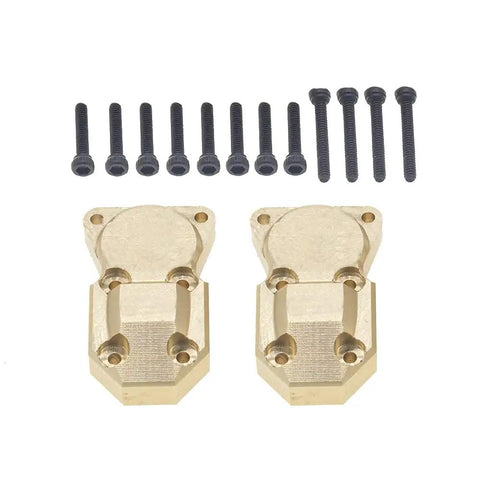 Brass Diff Cover Set For 1 24 Scale RC Crawler Front And Rear Axles Heavy Duty Upgrade That Adds Weight For Better Traction
