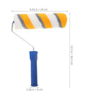 No Sweat Chemical Fiber Paint Roller For Smooth Ceiling Jobs And Easy Interior Decorating With Pro Level Lines And Zero Fuss Application For Quick Diy Makeovers And Touch Ups, showing blue handle and striped roller.