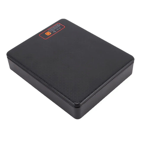 Keep Your Home Net Running Smooth With This Compact Mini UPS For Routers And Modems Housing A Solid 20800 Mah Cell That Hands You Up To 10 Hours Of Unbroken Wifi Right Through Blackouts EU Plug, black mini UPS with textured surface.