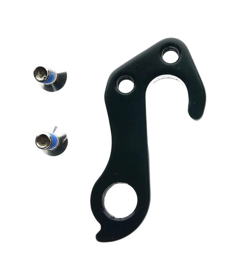 Derailleur Hanger 144 Replacement Part For Mountain Bikes Aluminum Alloy Anodized Black with Mounting Bolts