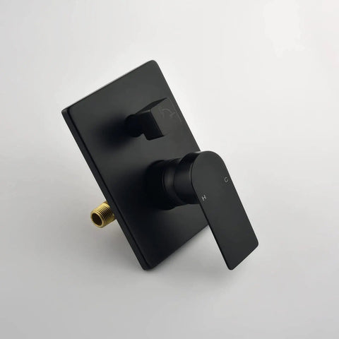 Matte Black Tub Faucet Set With Handheld Sprayer And Wall Mount Tub Filler Rough In Valve Trim Kit Half Inch NPT
