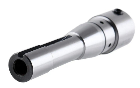 Close-up of R8 To Three Quarter Inch Weldon Shank Arbor Adapter For Milling Machines With Bridgeport Style Compatibility And Annular Cutter Use