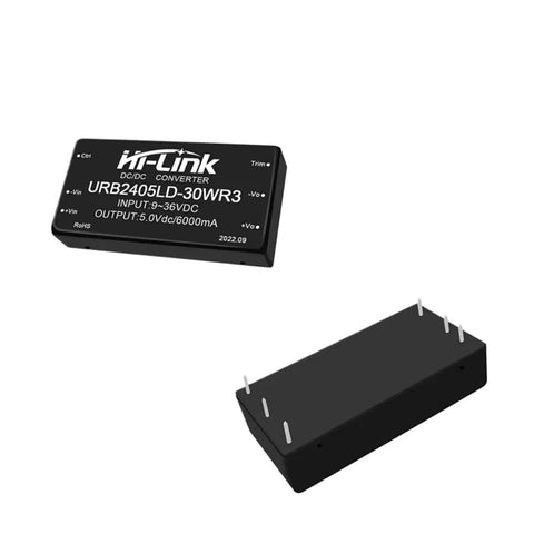 Solid 30 Watt Isolated Power Supply Module Delivering A Steady 5 Volt 6 Amp Feed For EV Chargers And Shop Projects viewed from the side.