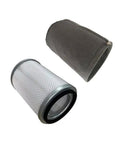 HEPA Cartridge Vacuum Filter And Pre-Filter With Clamp For Vacmaster Industrial VK811PH VK1011SIWTH Replacement Kit, two filters displayed