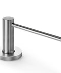 Long Spout Kitchen Soap Dispenser For Granite And Quartz Countertops In Brushed Nickel Stainless Steel Finish With Wide Flange