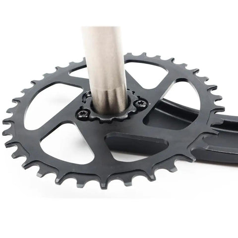 Direct Mount Chainring 34T Narrow Wide Teeth 3mm Offset CNC 7075 Aluminum for SRAM GXP Cranksets 1x Compatible in black finish