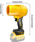 Brushless Leaf Blower Cordless 20V Handheld Jet Fan Turbo Air For Patio And Lawn Care High Speed 30000 RPM Blows Leaves And Dust Fast Quick Drying No Battery Or Charger Included