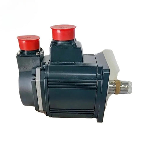Crisp Servo Motor for Robotics and Automation, Smooth Operation, Snappy Response, Wear Resistant and Compact, Ideal for CNC, Robotic Arms, Motion Control, and DIY Automation Projects; compact black metal unit with red caps