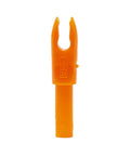 Neon Orange F Nock For Micro Shafts With 0.166 Inch ID 4mm G Nock Double Lock Throat 0.120 Inch Made In The USA High Precision Archery Nock