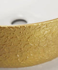 Bathroom Sink Retro Household Golden Round Sink Light Luxury Texture Pattern Bathroom Above Counter Basin detail, 360 * 360 * 130Mm