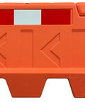 Stackable Water Fillable Traffic Safety Barricade 3 Feet Orange Polyethylene Lightweight Portable Barrier with Reflective Tape