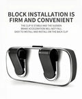 Rear view of Universal Car Visor Sunglasses Holder Clip And Storage Box For Glasses and Small Essentials, SUV Sedan Truck Gray
