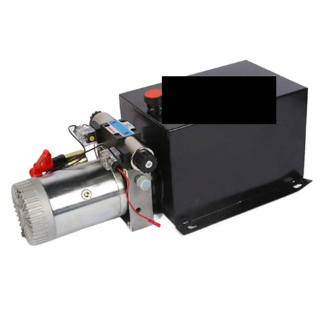Heavy Duty 4000W 10 Liter Double Acting Hydraulic Pump Power Unit Pack For Dump Trailers And Automotive Equipment High Pressure Oil System with motor and tank.