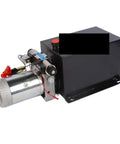 Hot Rod Gear 4000W Double Acting Hydraulic Power Unit For Dump Trailers with black tank and electric motor.