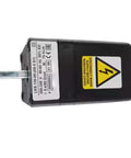 LKS130-09 Damper Actuator Heavy Duty Electric Motor for HVAC air flow control, compact design with warning label.