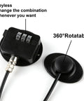 No Keys Needed Fridge And Freezer Child Safety Lock with Ultra Strong Adhesive, coded dial, 360° rotatable base, 2 pack, black