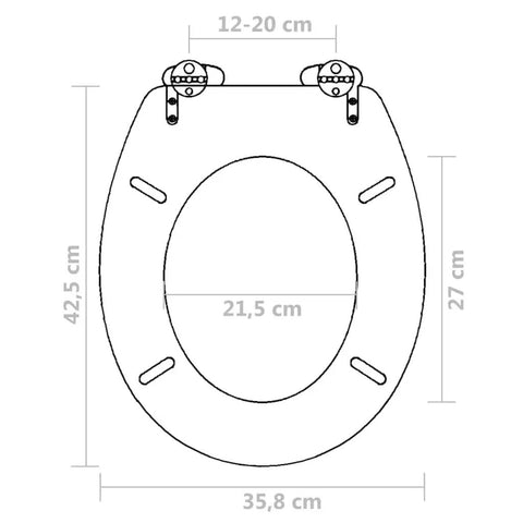Rock Solid White Soft Close Toilet Seat 2 Pack Molded Wood dimensions with quick release hinges, fits standard bowls.