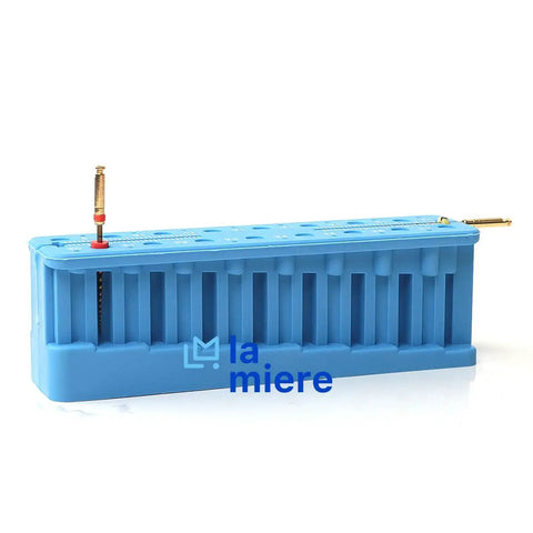 Pro Grade Autoclaveable Endodontic File Holder For Dental Measurements With Clear Scale And Durable PP Block Ruler Tool To Organize Endo Files And An Upside Measuring Instrument, blue PP 4.17 in