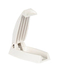 Premium ABS Camper Door Catch Square Design, white, securely holds baggage compartments open, ideal for RVs and trailers.