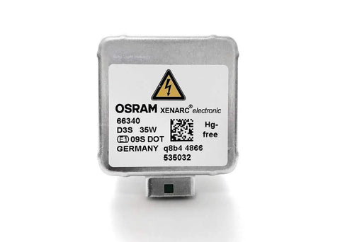 D3S HID Xenon Headlight Bulb 35W 4300K OEM Replacement German Made With 11 Digit Security Label front view