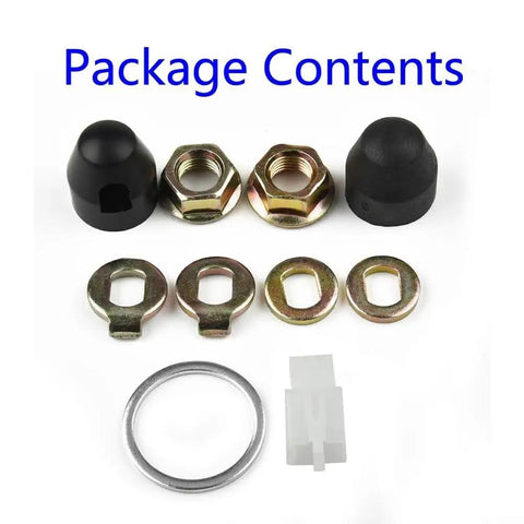 E Bike Hub Motor Nut Kit M12 M14 For Electric Bicycles Axle Lock Nuts And Screws Washer Shaft Caps Safety Washers Set package