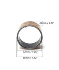 Built Tough 32mm ID Sleeve Bearing With 36mm OD And 20mm Length Crafted From Carbon Steel cast copper showing dimensions