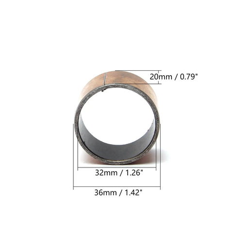 Built Tough 32mm ID Sleeve Bearing With 36mm OD And 20mm Length Crafted From Carbon Steel cast copper showing dimensions