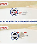 Top Shelf Single Hole Bathtub Overflow Drain Cover Plate With Brushed Nickel Finish installation steps showing screws and fittings.