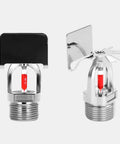 Heavy Duty Fire Sprinkler Head 5 Pack 68C 155F Automatic Temperature Trigger Glass Bulb for Sprinkler System, silver finish, sidewall and upright styles.