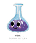 Six Pack Jumbo Flask Foil Balloons For Mad Scientist Party Decor Beaker Mylar Balloons For Kids Classroom STEM Events