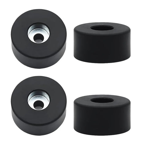 Heavy Duty Anti Vibration Rubber Feet Pads Bumpers For Air Compressors, Generators, And Pressure Washers, 4-pack, black