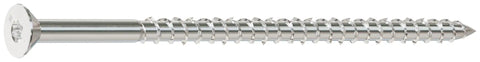 Badass Premium 14 X 5 Inch Type 316 Marine Grade Stainless Steel Wood Screws T27 Flat Head viewed from side