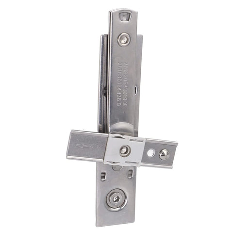 Casement window hinge, stainless steel friction stay with ventilation limiter; 23mm slot width, front view
