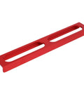 Red base plate from Beefy No Slip Aluminum Bench Stops Set, 10 Pieces With 2 Base Plates For 20mm Diameter Woodworking Workbench Fixation.