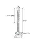 8 X 1-1/2 Inch Pocket Hole Screws 100 Pack Square Drive Self Tapping Wood Screws Off White Finish for Cabinetry and Furniture Projects Durable Steel Heavy Duty, with detailed measurements on screw length and diameter.