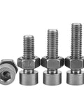 Two Piece Dead Solid TA2 Grade Titanium Cup Socket Head Cap Screw And Nut Combination For Custom Car Builds M12X120mm, heavy duty fasteners.