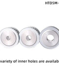 Rock Solid Htd5m Sixty Tooth Synchronous Timing Pulley With Af Keyway 15 Millimeter Face Heavy Duty build showcasing various inner holes.