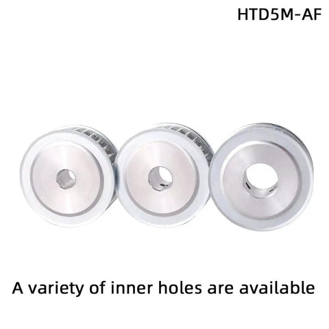 Rock Solid Htd5m Sixty Tooth Synchronous Timing Pulley With Af Keyway 15 Millimeter Face Heavy Duty build showcasing various inner holes.