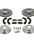 Ditch The Squeal With This Badass Complete Ceramic Brake Kit For Honda Civic 2006-2011 Front And Rear Set Up That Keeps You Safe On The Road And Gives Your Ride That Smooth Stop Anytime You Need It. ceramic brake kit with rotors, pads, and shoes