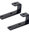 Heavy Duty Bunk Bed Ladder Hooks Keep Kids Beds Rock Solid Durable Black Steel Brackets Fit One Inch Rails Like A Charm For Loft Camper And RV Setup With Mounting Hardware Ready Two Pack