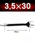 Black Phillips Flat Head Wood Screws Size Six Gauge 35 Millimeter Carbon Steel 50 Pack Built for Fast Tough As Nails Hidden Joints