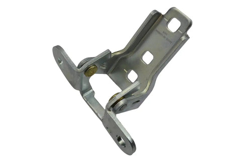 Premium Door Hinge Lower And Upper Set For Front Left Driver Side No Stress Swap, showing a steel lower hinge with pivot.