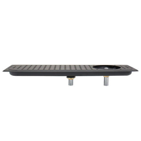 Glass Rinser For Espresso Bar Matte Black Stainless Steel Sink Rinse Station With Side Spray Drain And Drip Tray Multi Angle Nozzle
