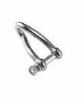 Marine Grade Twist Shackle 316 Stainless Steel Rigging Connector For Boat Mooring And Sailing Hardware With Corrosion Resistant Locking Pin Durable Saltwater Marine Gear, angled view