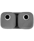 Undermount Double Bowl Kitchen Sink 32 By 18 By 9 Inches, 18 Gauge 304 Stainless Steel, Satin Finish, bottom view, noise pads visible.